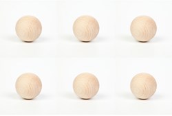 Grapat boules en bois couleur naturelle - 6 pièces jouet éducatif
