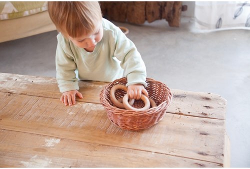 Grapat anneaux de jeu en bois naturel - 3 pièces - jouet éducatif-2