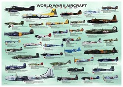 Puzzle Eurographics Avions de la Seconde Guerre mondiale - 1000 pièces
