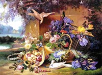 Castorland puzzle art fleurs 2000 pièces Eugène Bidau puzzle