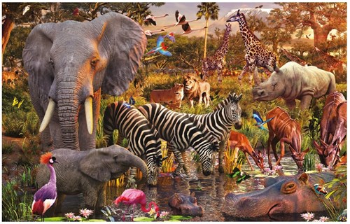 Ravensburger puzzle monde animal africain - Puzzle - 3000 pièces animaux