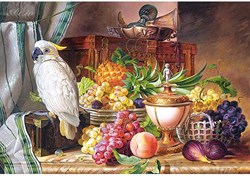 Castorland puzzle casse-tête Josef Schuster Nature Morte Fruits Cacatoès 3000 pièces