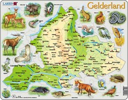 Larsen puzzle - carte des animaux du Gelderland - 61 pièces carton