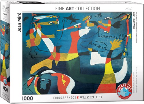 Eurographics puzzle art Joan Miro Hirondelle Amour 1000 pièces-2