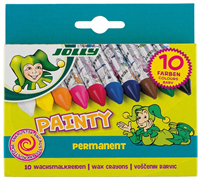 Jolly crayons de cire Painty 10 pièces extra épais pour enfants plaisir de colorier