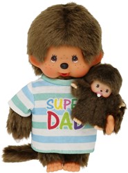 Monchhichi peluche Super Dad garçon poupée 20cm jouet doux