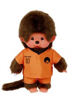 Monchhichi peluche garçon football 20cm - jouet sportif