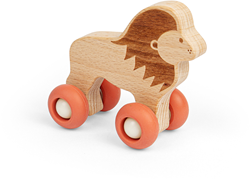 BigJigs jouet animaux de la jungle sur roues - carton coloré