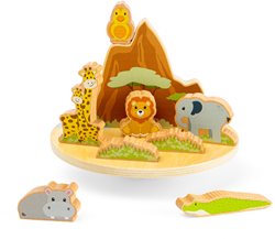 BigJigs planche d'équilibre en bois Jungle - jouet éducatif pour enfants