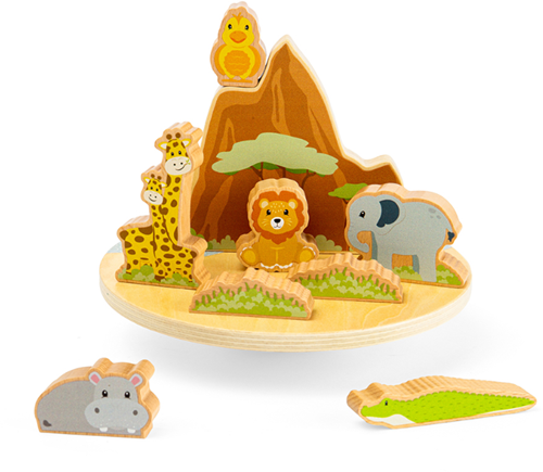 BigJigs planche d'équilibre en bois Jungle - jouet éducatif pour enfants