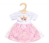 Heless robe de poupée licorne Hannah rose-blanc 35-45cm vêtements poupée