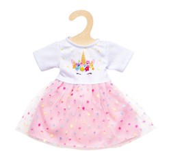 Heless robe de poupée licorne Hannah rose-blanc 35-45cm vêtements poupée