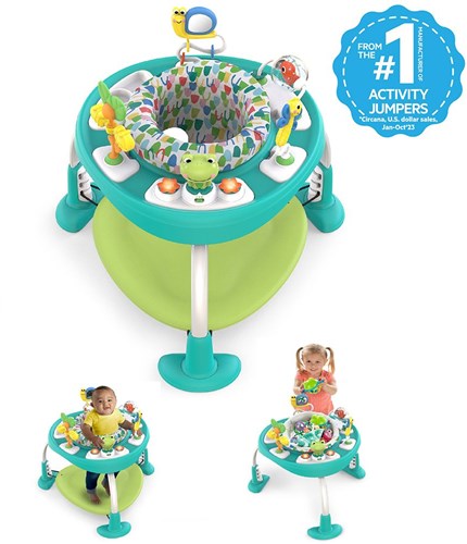 Bright Starts 2-en-1 Activity Jumper & Table de jeu jouet bébé-3