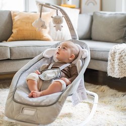 Ingenuity transat bébé Rocking Seat Cuddle Lamb gris peluche musique