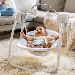 Ingenuity balancelle bébé - balancelle portable confort Cuddle Lamb gris