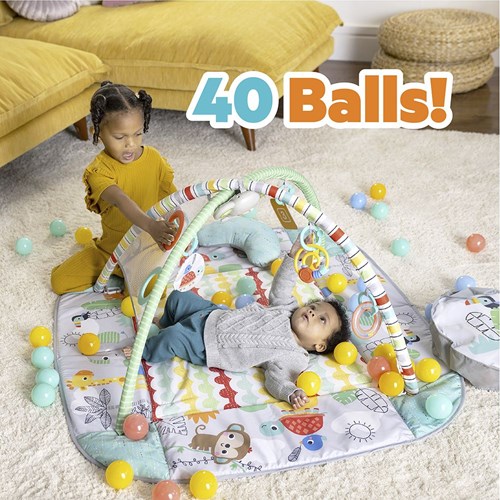 Bright Starts tapis d'éveil 5-en-1 aire de jeux à balles & gym bébé