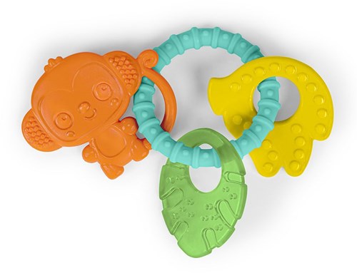 Bright Starts anneau de dentition Tropical Chews - jouet de dentition bébé silicone multicolore-2