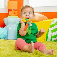 Bright Starts anneau de dentition Tropical Chews - jouet de dentition bébé silicone multicolore-3