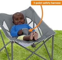 Bright Starts siège de voyage bébé Pop N Chill gris - assise confortable-3
