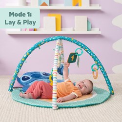 Bright Starts tapis d'éveil Stitch bleu aventure tropicale