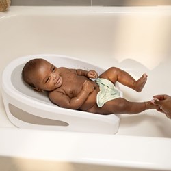 Ingenuity siège de bain bébé gris - réducteur de bain confortable antidérapant