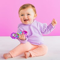 Bright Starts hochet bébé jouet haltère rose multi-2