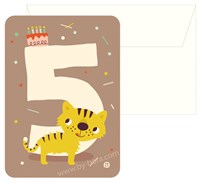Bora Shop carte d'anniversaire avec enveloppe - Carte Tigre 5-2