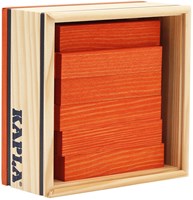 Kapla coffret de construction - 40 planchettes en bois orange - jeu créatif