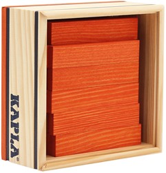 Kapla 9000160 Lot de 40 planchettes en Bois Orange