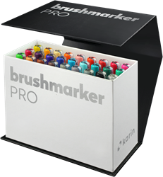 Karin coffret de feutres pinceaux - Mini Box 26 couleurs pour dessin créatif