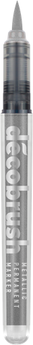 Karin brushpen marqueur métallique 8580 argent - stylo créatif pour loisirs