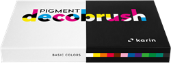 Karin set de brushmarkers pigment 12 couleurs - marqueurs acryliques collection basique