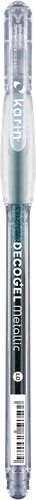 Karin stylo gel bleu métallique - stylo créatif pour dessiner et écrire