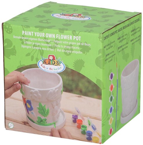 Esschert Design pot de fleurs créatif à peindre kit DIY pour enfants