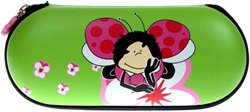 Nici étui à lunettes enfant coccinelle vert accessoire carton