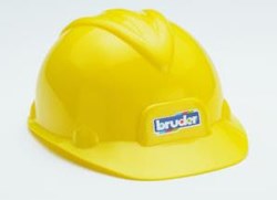 Bruder casque de chantier jouet jaune pour enfants - casque de construction
