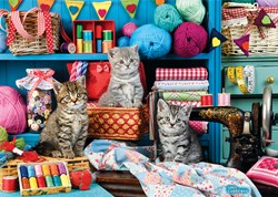 Eurographics puzzle chatons dans l'atelier de couture 1000 pièces Greg Cuddiford