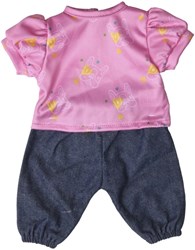 Skrallan vêtements de poupée ensemble jean et t-shirt pour poupées 36-40 cm