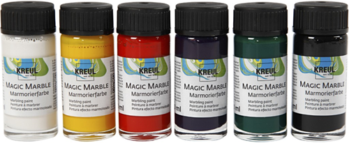 Creativ Company Magic Marble peinture effet marbre set 6 couleurs 20ml basique