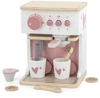 Label Label machine à espresso en bois jouet rose bois FSC
