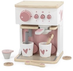 Label Label machine à espresso en bois jouet rose bois FSC