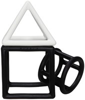 Label Label jouet de dentition en silicone formes géométriques noir blanc-2