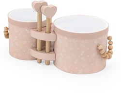 Label Label bongos en bois rose - jouet musical pour enfants dès 18 mois