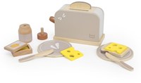 Label Label grille-pain en bois jouet de cuisine avec accessoires-2