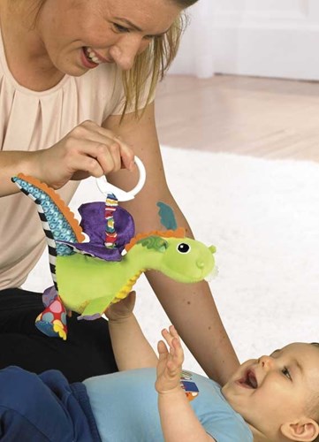 Lamaze jouet bébé Flip Flap Dragon jaune peluche sensorielle-2
