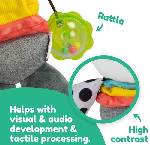 Lamaze peluche Millie le Chat - jouet bébé éducatif gris-2