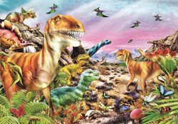 Clementoni puzzle dinosaure - 104 pièces - jouet éducatif