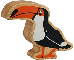 Lanka Kade jouet en bois toucan noir-orange petit durable