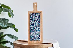 Little Creations Planche à servir mosaïque DIY bleue - Kit créatif