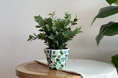 Little Creations kit DIY mosaïque - Pots de fleurs verts 2 pièces adultes
